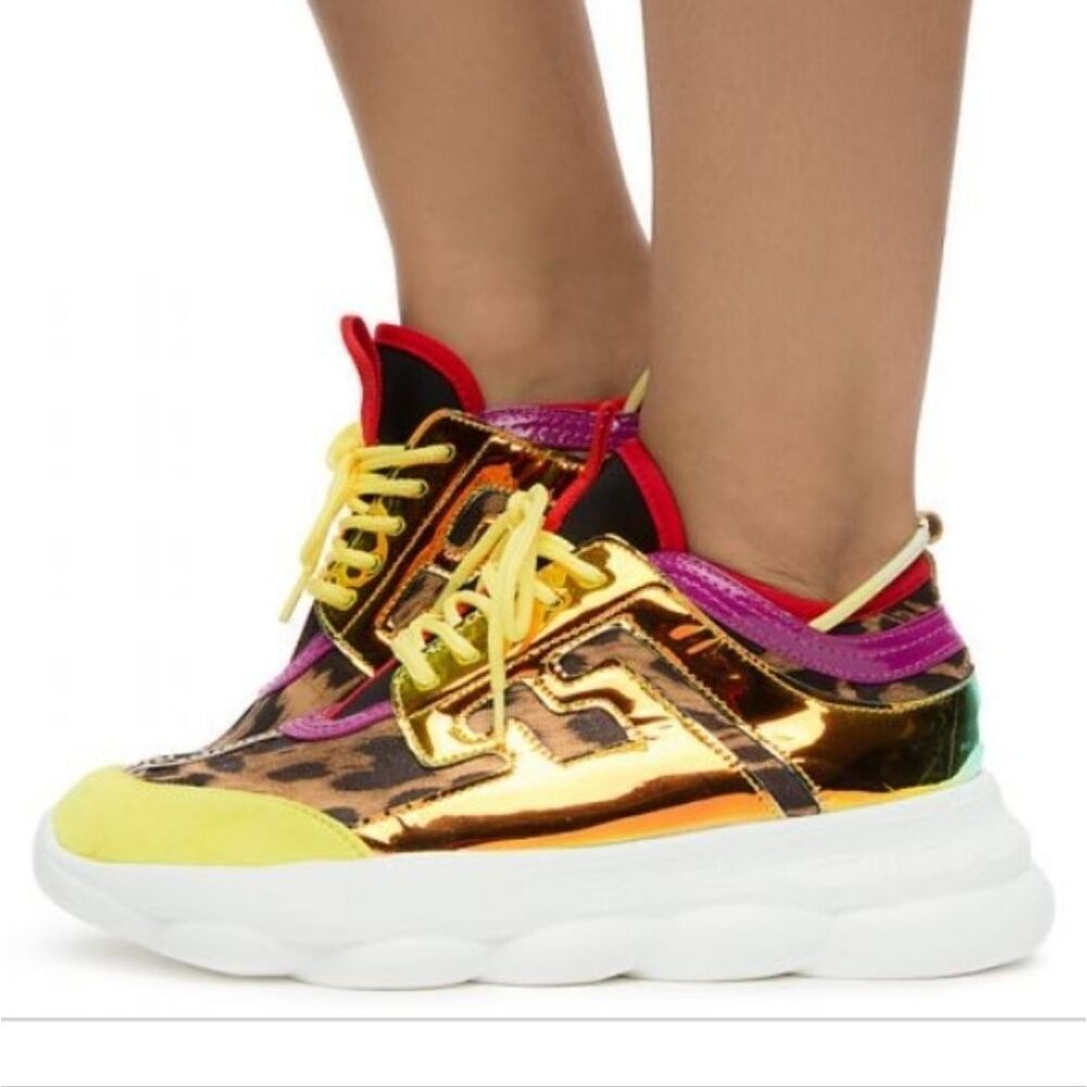 Yoki Cape Robbin Athena Leopard Bright Colored Sneakers